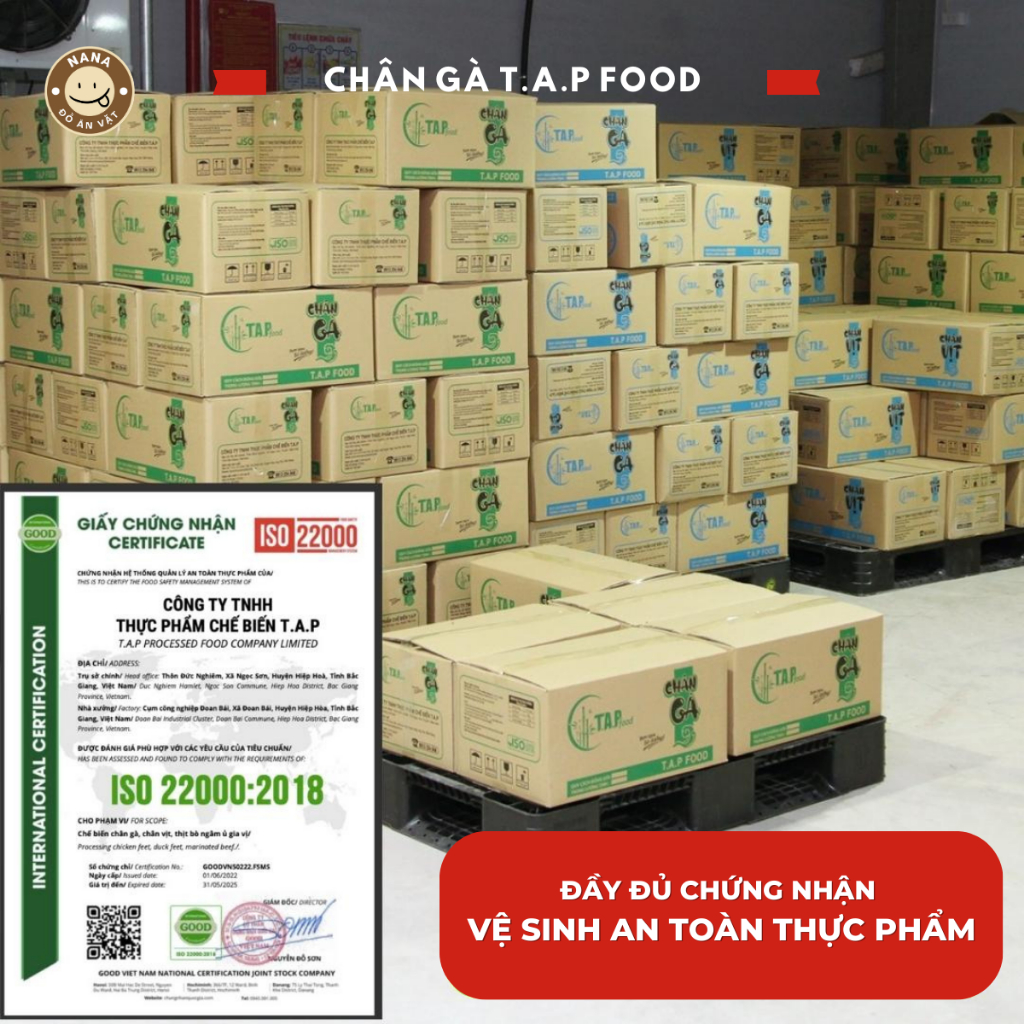 Chân Gà Truyền thống Giòn Dai Thơm Ngon Đảm Bảo An Toàn Vệ Sinh, T.A.P Food, Ăn Vặt Nana