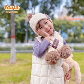 [Siêu Ấm] Mũ len cho bé Lavia, khăn quàng cổ len cho bé gái bé trai mềm mại ấm áp size từ 1-6 tuổi