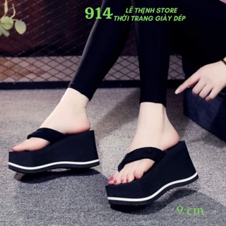 DÉP KẸP NỮ ĐẾ XUỒNG QUAI  BẢN TO ĐẾ XỐP VIỀN LƯỢN SÓNG CHỈ CAO 5 PHÂN 7 PHÂN 9 PHÂN - LÊ THỊNH