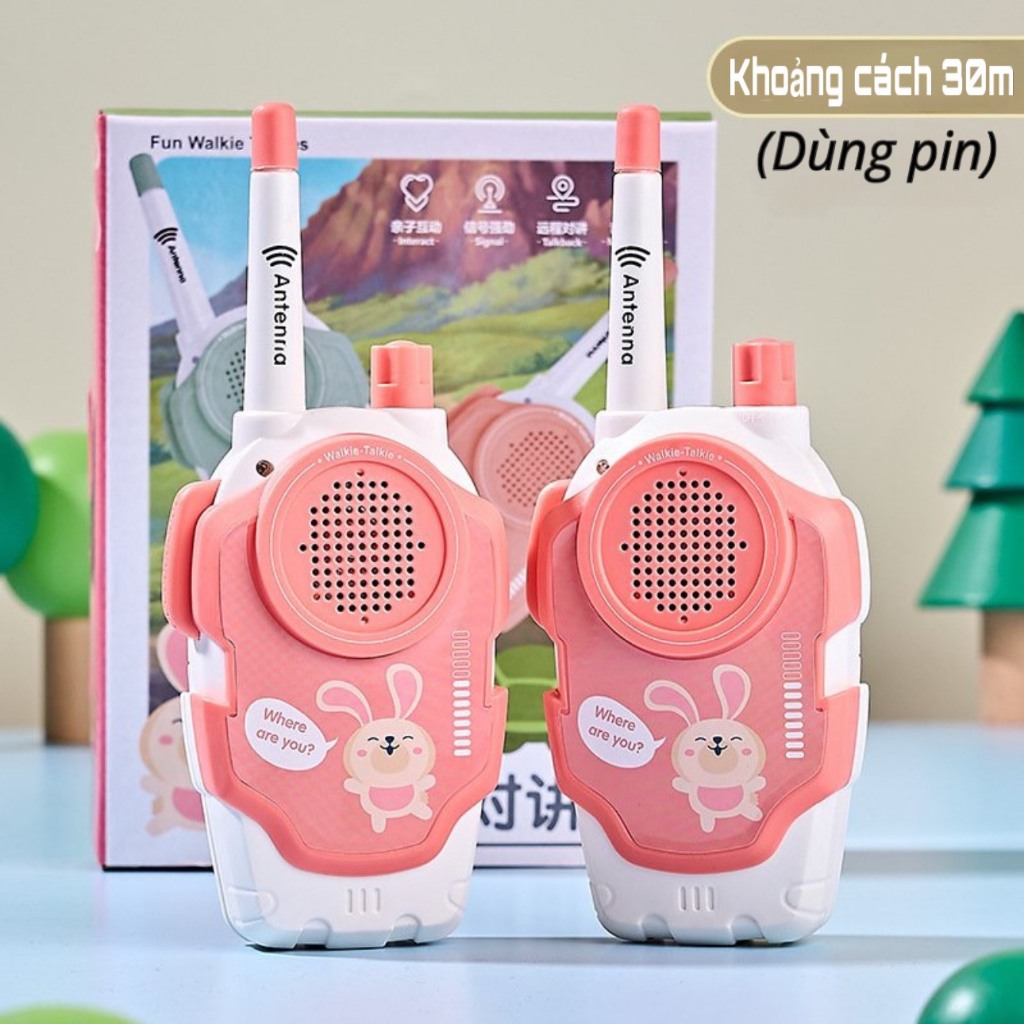 Bộ Đàm Đồ Chơi Cho Trẻ Em. Combo 2 Chiếc Đa Chiều 2 Kênh Phạm Vi 300m Cho Bé Vui Chơi