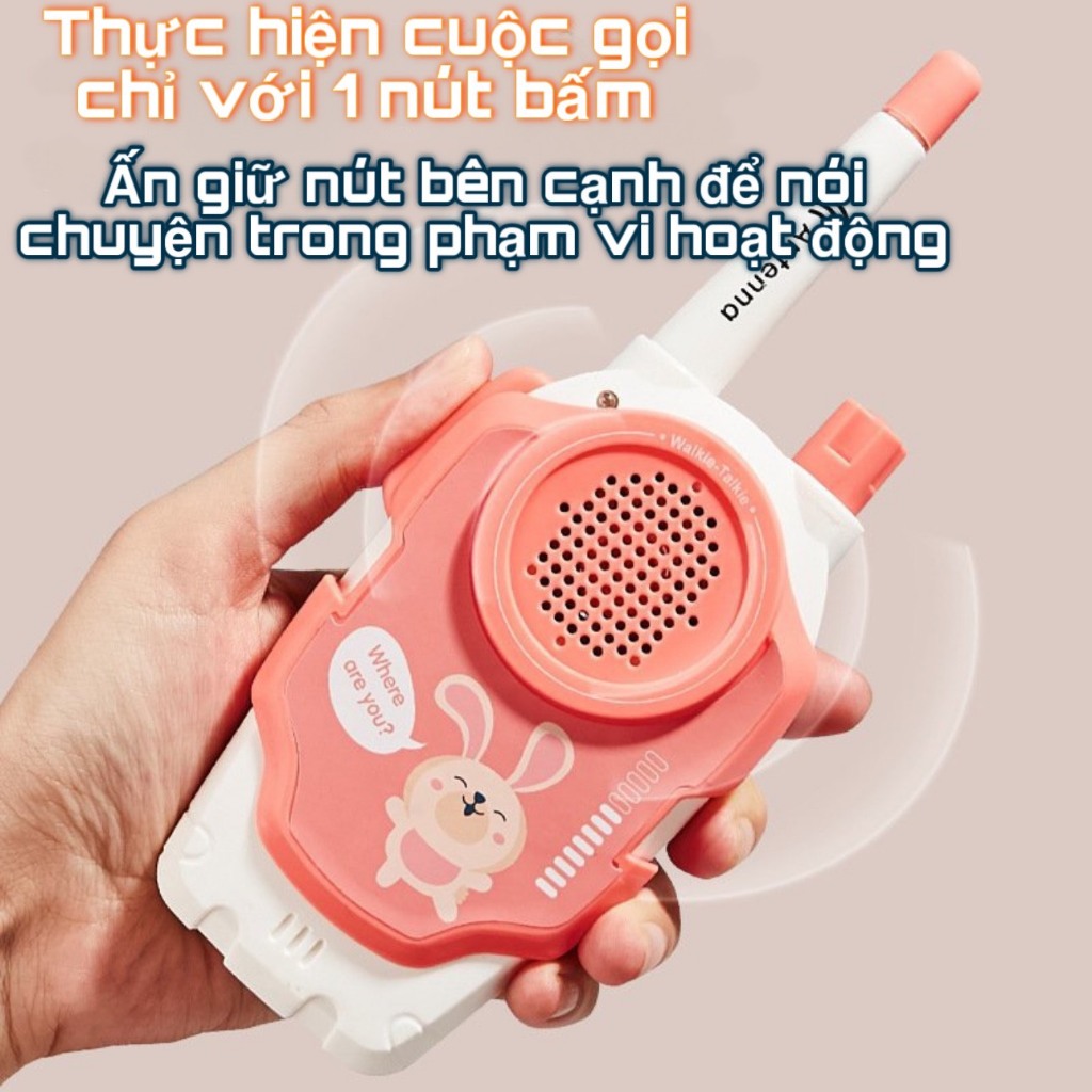 Bộ Đàm Đồ Chơi Cho Trẻ Em. Combo 2 Chiếc Đa Chiều 2 Kênh Phạm Vi 300m Cho Bé Vui Chơi