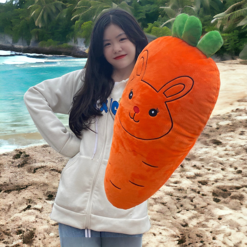 Gấu bông Cà Rốt Bé Thỏ size to 50cm cute dễ thương