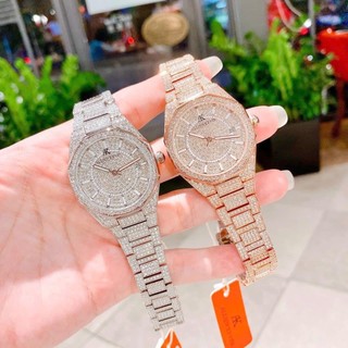 [Chính Hãng Fullbox] Đồng hồ nữ Allien Kevin AK 9008, Màu Silver / Rose Gold , Size 36mm , Mặt Nạm Đá