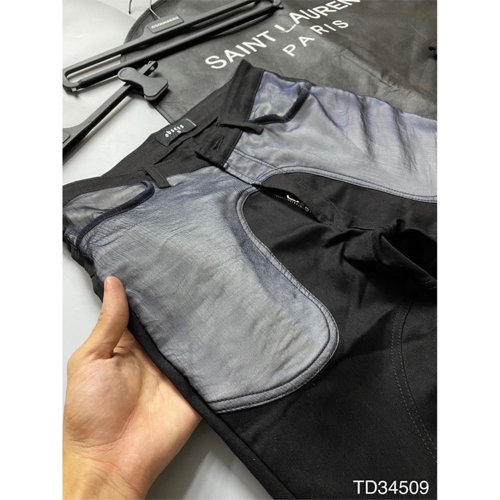 Quần Jean Obsess Mix Họa Tiết Túi Quần Siêu Đỉnh - Quần Jeans Obsess Đen Trơn Phối Túi Màu Tinh Tế hot trend 2023