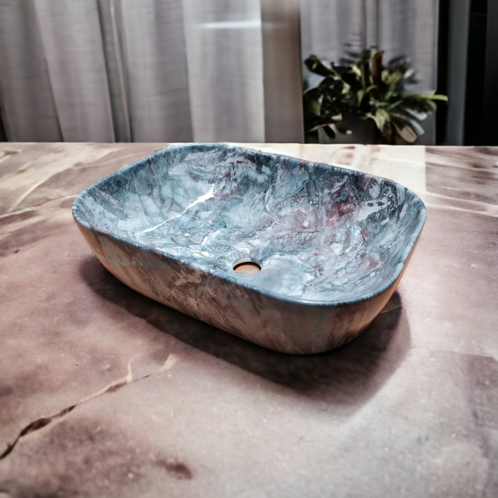 Chậu lavabo đặt bàn vân đá