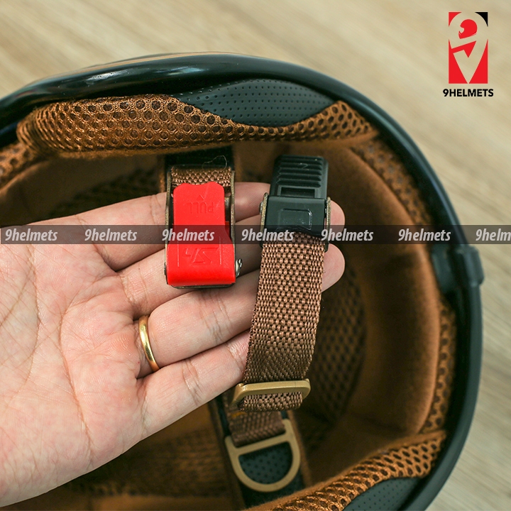 Mũ Bảo Hiểm 3/4 Kính Âm Napoli Cho Bé Cao Cấp - Đen Nhám Trơn