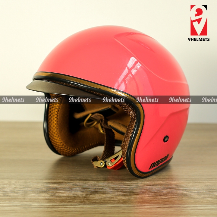 Mũ Bảo Hiểm 3/4 Kính Âm Napoli Cho Bé Cao Cấp - Đen Nhám Trơn