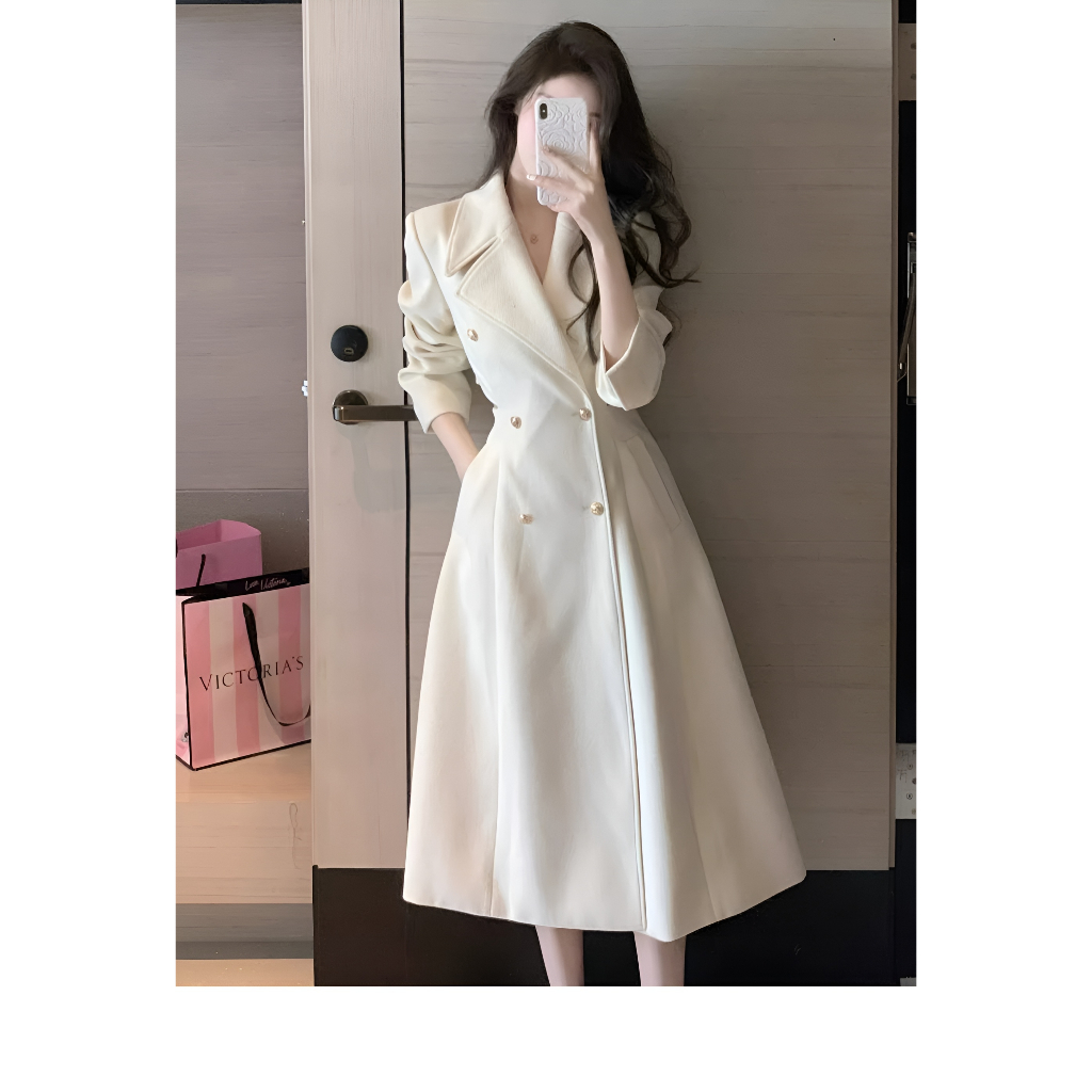 Áo khoác dáng dài Emili, áo măng tô dài thanh lịch