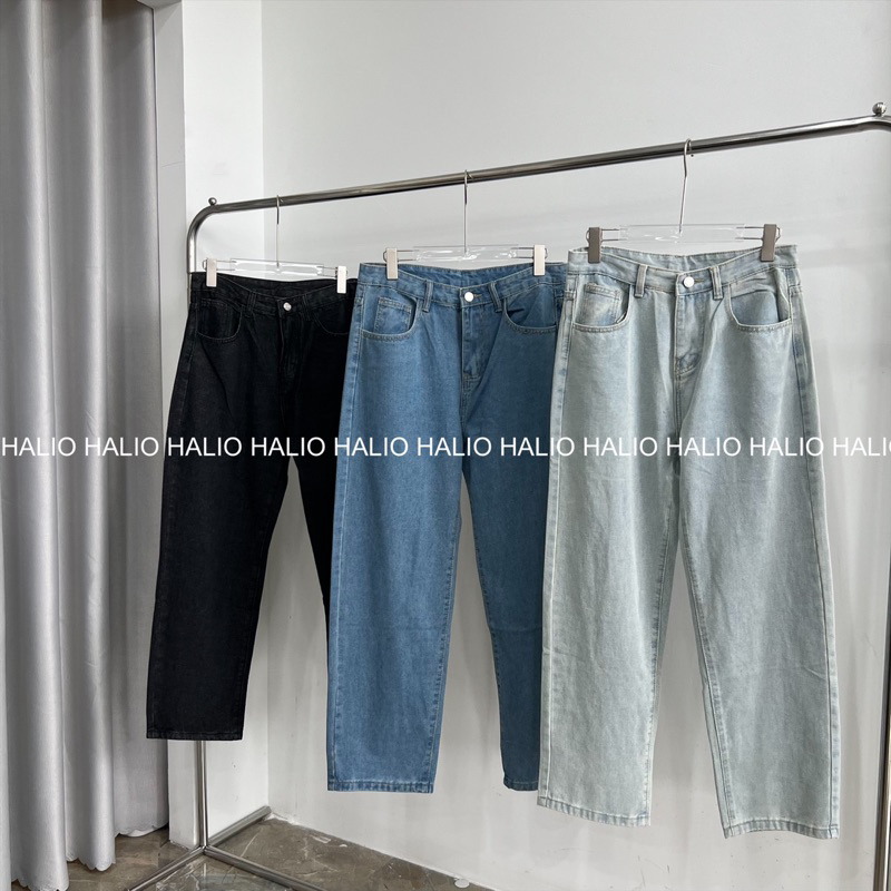 Quần Jean Nam trơn HALIO Vải Bò Cao Cấp phong cách Hàn - HALIOMAN