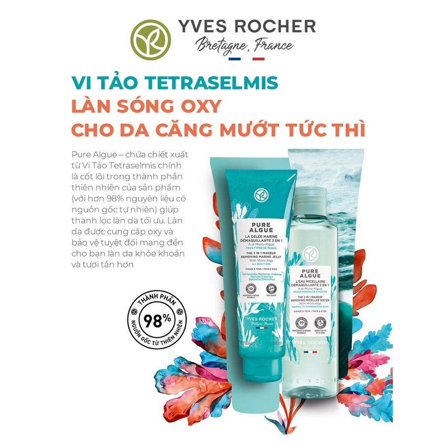 Quà Tặng Sữa rửa mặt dạng gel Yves Rocher  MINI PURE ALGUE CLEANSING GEL 30ML