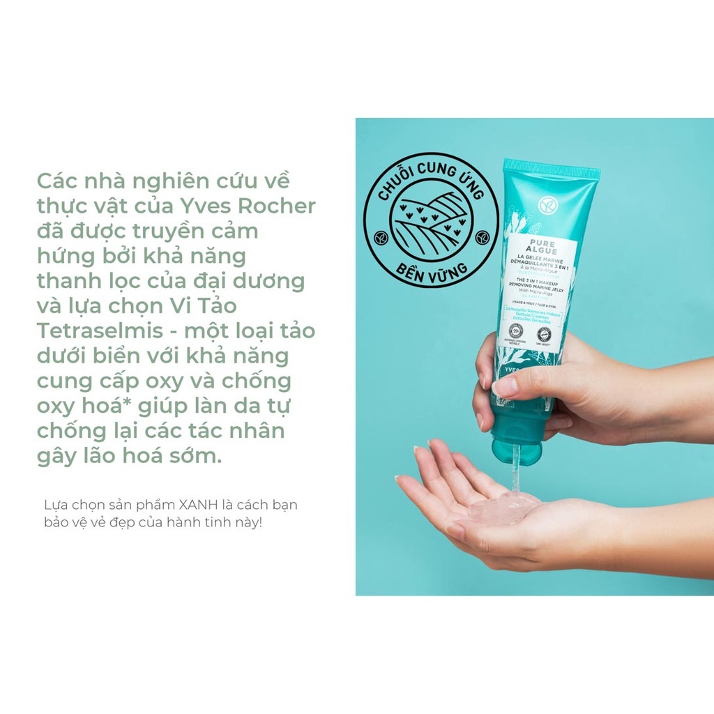 Quà Tặng Sữa rửa mặt dạng gel Yves Rocher  MINI PURE ALGUE CLEANSING GEL 30ML