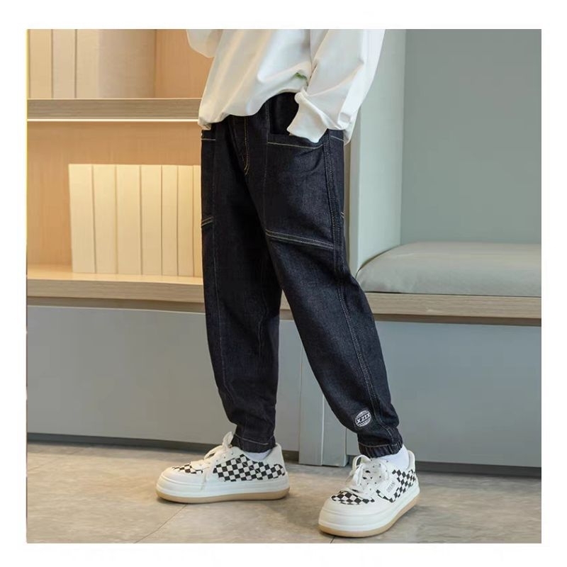 Quần jean dài bé trai sz 18_55kg ,quần bò dài bé đi học đi chơi chất mềm co giãn