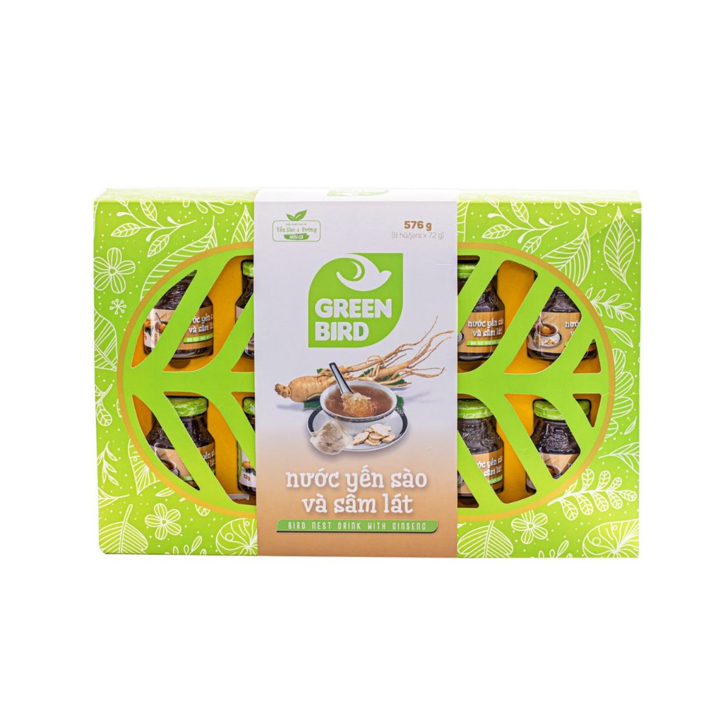Hộp quà Nước Yến Sào Và Sâm Lát - GREEN BIRD -