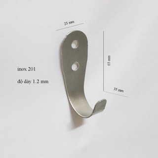 Móc treo quần áo ss inox 201 dày 1.2mm