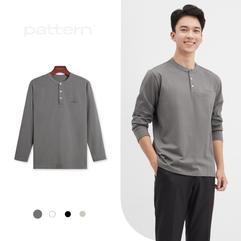 Áo cổ tàu dài tay Cotton PATTERN PA032