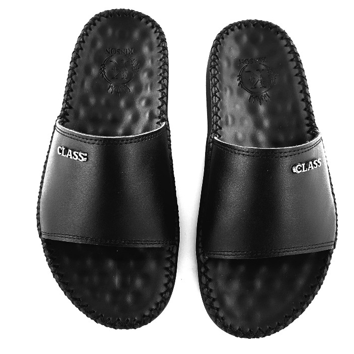 Dép Class quai ngang da bò,trẻ trung,năng đông, thời trang da bảo hành KINSON SHOP