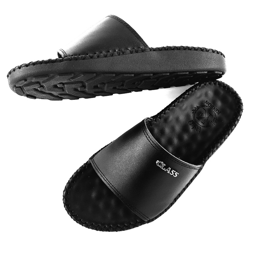 Dép Class quai ngang da bò,trẻ trung,năng đông, thời trang da bảo hành KINSON SHOP