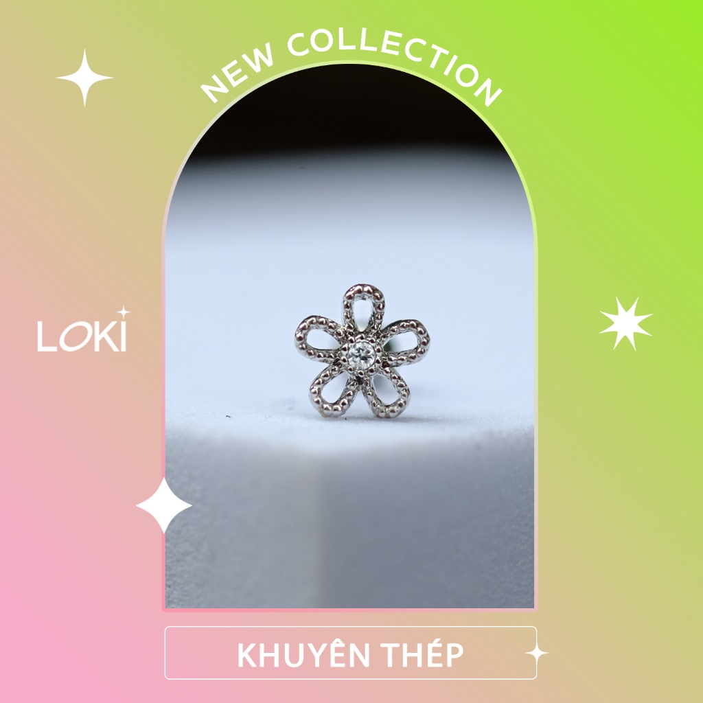 Khuyên tai đá HOA ĐÁ LOKI