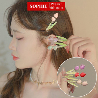 Kẹp tóc hình hoa tulip thanh lịch cho nữ