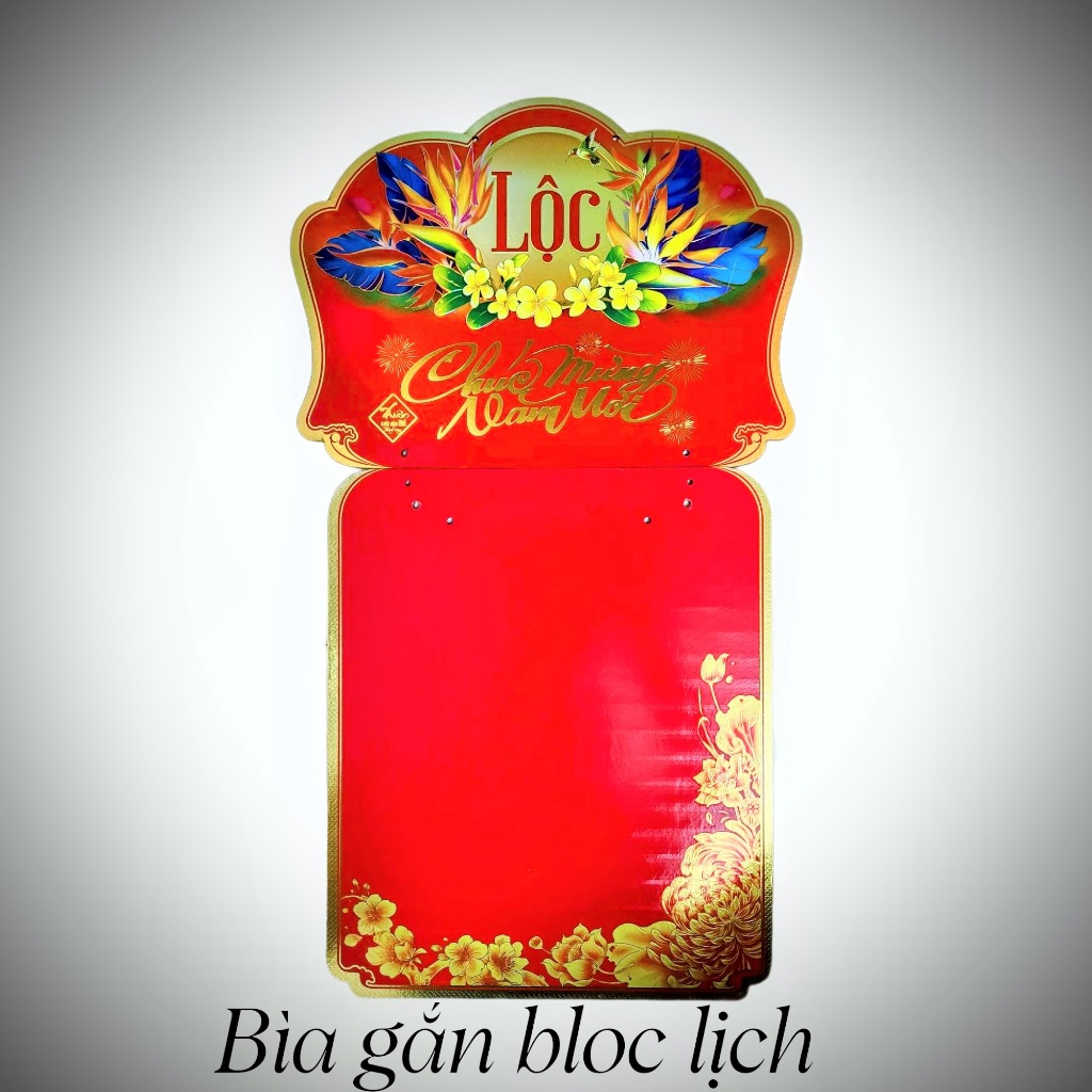 Bìa treo dùng gắn bloc lịch kích thước 35x64cm dày 4ly