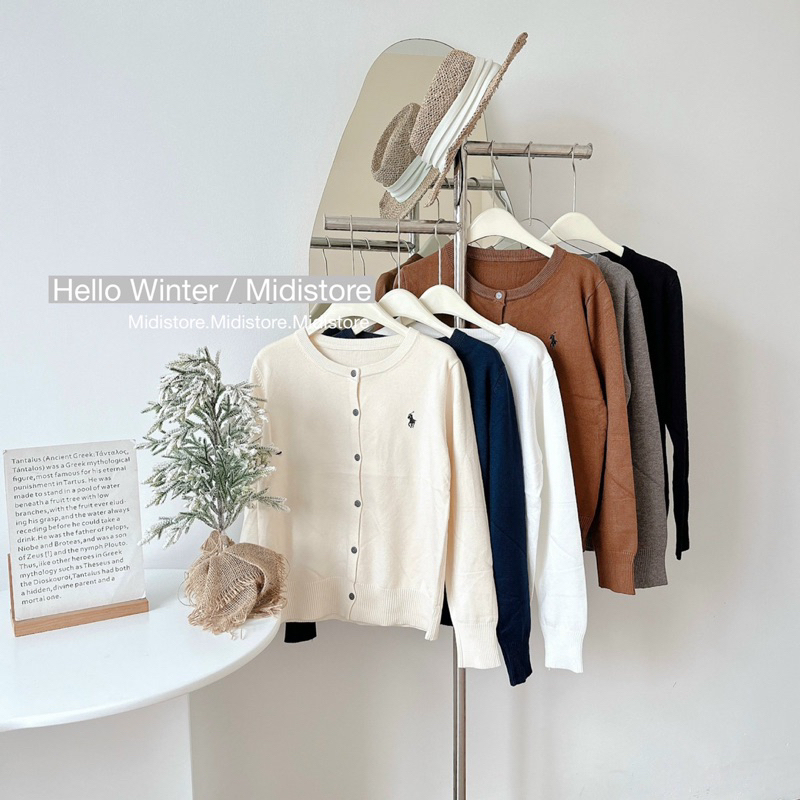 Áo cardigan logo ngựa  - MIDISTORE