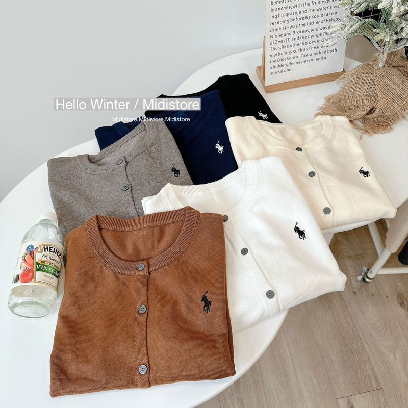 Áo cardigan logo ngựa  - MIDISTORE