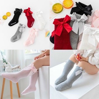Tất vớ dài cao cổ đính nơ cho bé 0 đến 3 tuổi siêu yêu , khoaitayshop18