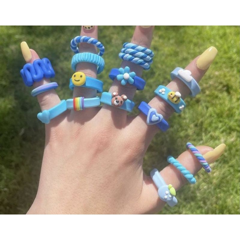 Nhẫn cute nhiều mẫu bằng đất sét 💗🌷