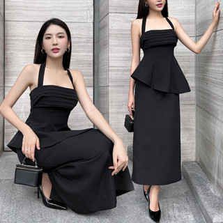 Set áo tà xéo xếp ly ngực mix cùng chân váy dài - GIMME
