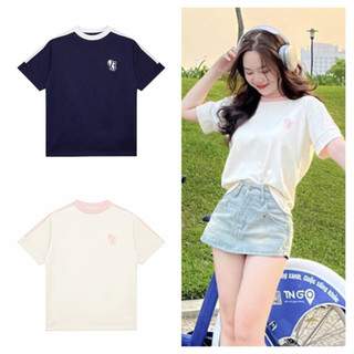 Áo thun Form Fit Chữ B Kiểu Phối Viền 🌸 Áo nữ baby tee chất cotton co dãn🌸