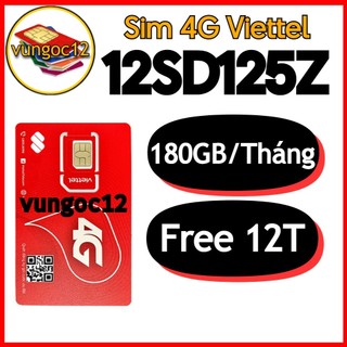 sim 4G viettel 12MXH100 ST60N 12SD125Z 9GB/NGÀY 12SD135  FULL DATA K GIỚI HẠN
