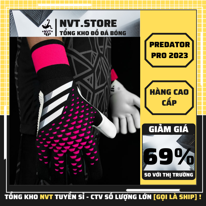 Bao tay thủ môn Predator GL Pro 2023 người lớn không xương, găng tay thủ môn De Gea trẻ em siêu dính - NVT.store.vn
