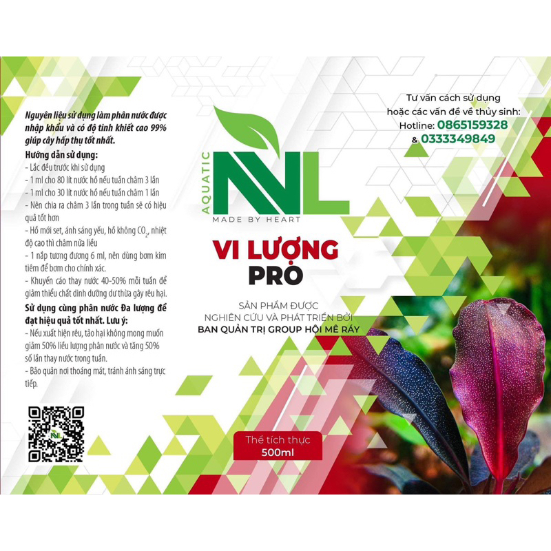 COMBO Đầy đủ dưỡng chất Phân ĐL300 + VL100 + Doping150 NVL PLUSS - Dùng cho cây thuỷ sinh