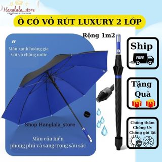 Ô che mưa cỡ lớn, ô dù cao cấp 2 lớp chống thấm chống tia UV, khung nan carbon chống gió không gì