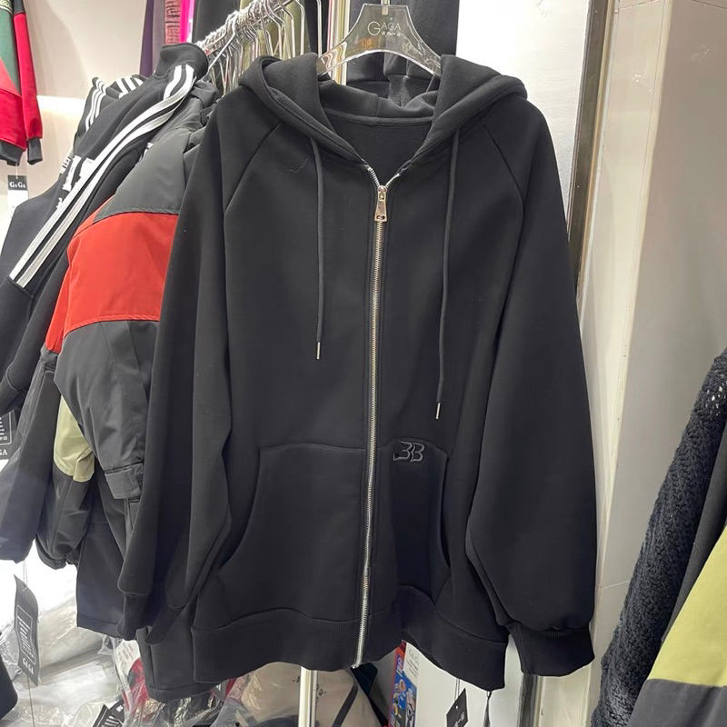 Áo khoác nỉ mũ bb to ảnh thật