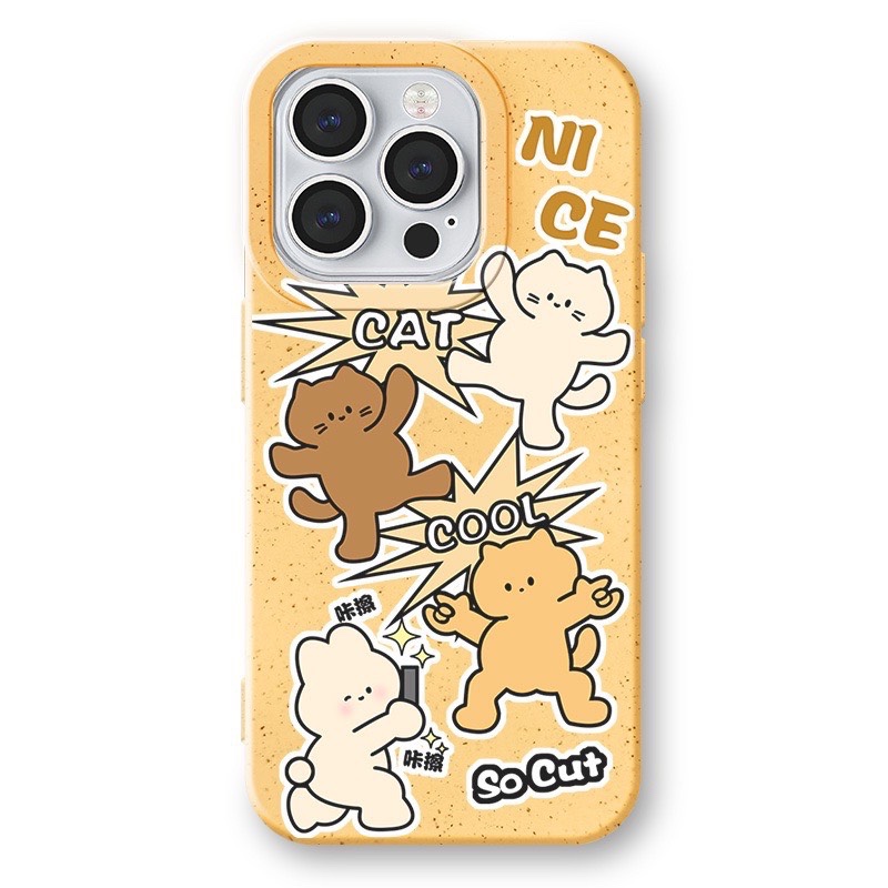 Ốp lưng điện thoại IPhone ITS.TUL mẫu Cute puppy nâu trắng - Cool cat - Mèo nâu đen - Gấu cute numb