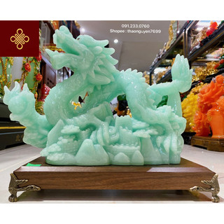 Tượng rồng đá xanh ngọc phong thuỷ