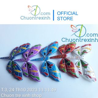 Bộ 5 con bướm tre thăng bằng khác màu nhau giao màu ngẫu nhiên BTR