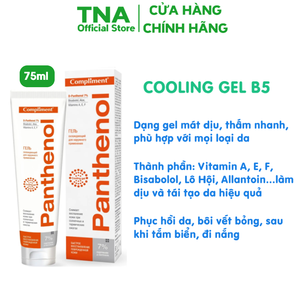 Gel dưỡng Panthenol Cooling gel B5 Compliment 75ml