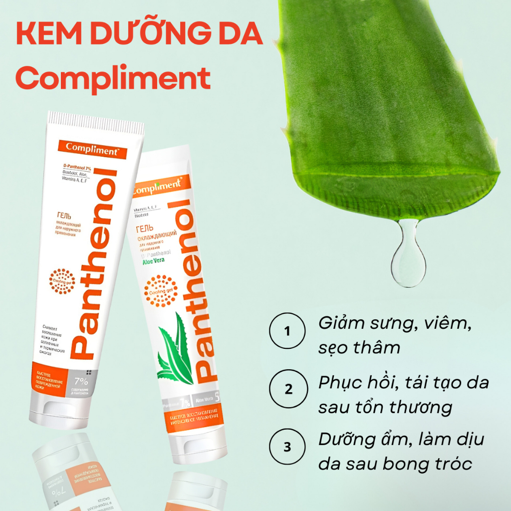Gel dưỡng Panthenol Cooling gel B5 Compliment 75ml