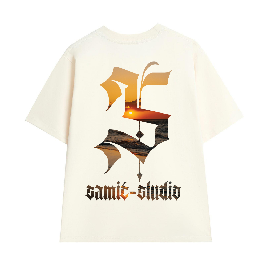 Áo thun local brand form rộng in decal logo hoàng hôn SUNSET TEE - SAMIÉ SAIGON