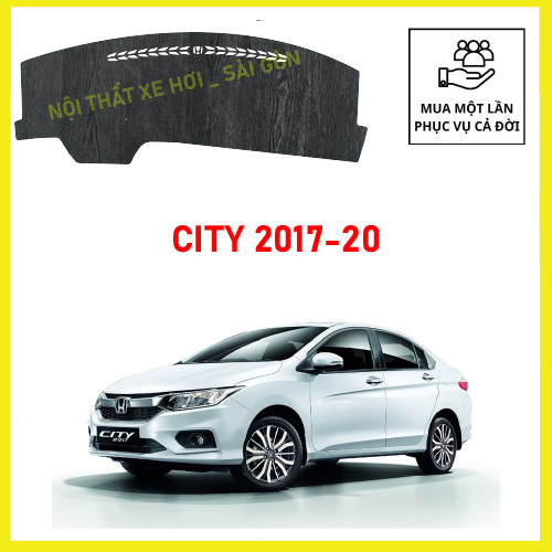 Thảm taplo xe Honda City 2015 2016 2017 2018 2019 2020, thảm taplo che nắng da carbon, nhung cao cấp