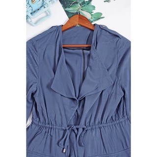 Áo khoác blazer dáng dài cột nơ eo A3439