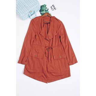Áo khoác blazer dáng dài cột nơ eo A3439