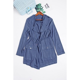 Áo khoác blazer dáng dài cột nơ eo A3439
