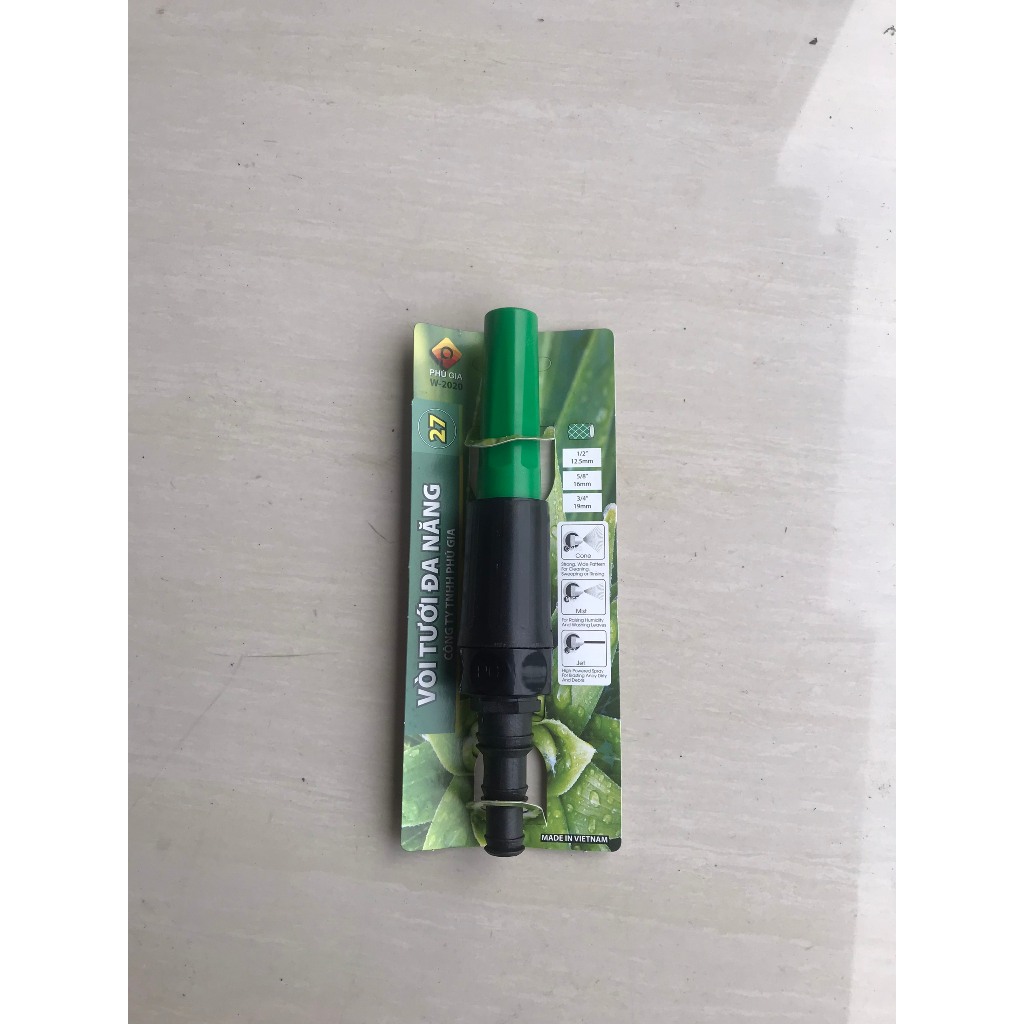 Vòi tưới cây rửa xe đa năng - nhiều chế độ chưa kèm đai siết