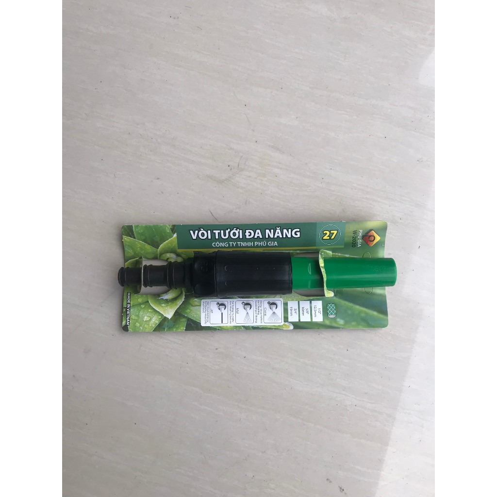 Vòi tưới cây rửa xe đa năng - nhiều chế độ chưa kèm đai siết