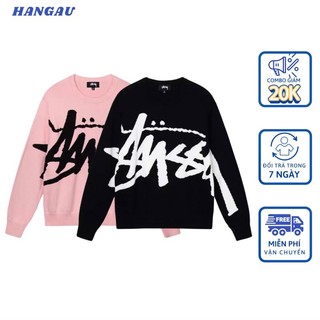 Áo len stussy nam nữ cổ bo tròn chất len dày dặn cao cấp hàng đẹp chuẩn form hottrend 2023