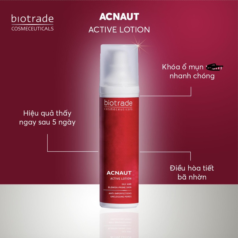 Kem Chấm Mụn BIOTRADE Acnaut Active Gom Còi, Làm Khô Mụn Nhanh Chóng Lotion & Cream