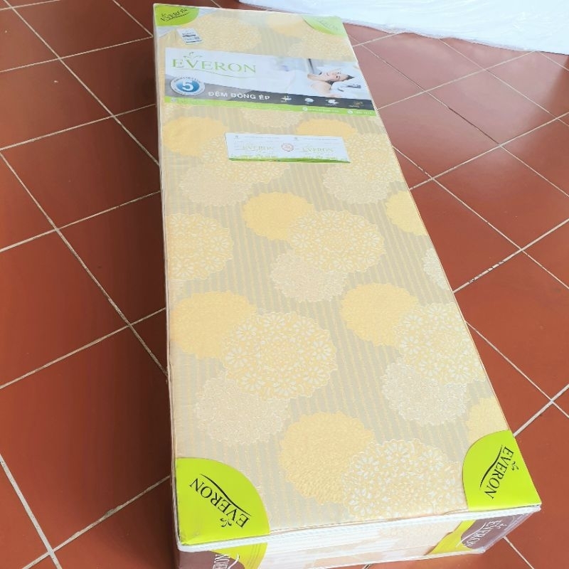Đệm bông ép Everon 5cm Không lún xẹp BH 10 năm không hỏng không võng lưng đệm everon nệm everon